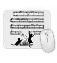 Yaramaz  Komik Müzik Notalı Kedi Cat Mouse Pad