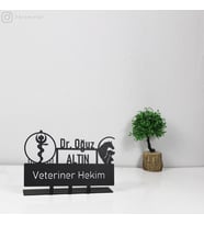 Veteriner İsimlik - Kişiye Özel Metal İsimlik - Veteriner Hekim İsimlik - Masaüstü İsimlik