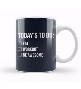 Things To Do Eat Workout Be Awesome Kupa Bardak Porselen