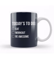 Things To Do Eat Workout Be Awesome Kupa Bardak Porselen