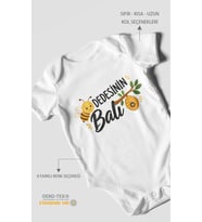 Dedesinin Balı Kısa Kollu Bebek Body %100 Pamuk
