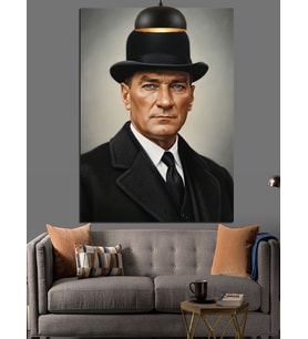 Mustafa Kemal Atatürk Dekoratif Kanvas - Mdf Ahşap Tablo