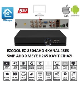 EZCOOL EZ-8504AHD 4 KANAL 5 MP 1HDD XMEYE KAYIT CİHAZI