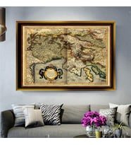 Altın Çerçeveli dekoratif tablo a1259 (Gold)
