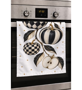 Valerine Life El Kurulama Havlusu 30x50cm Mutfak, Fırın için Pamuklu Emici Dama Elmaları