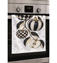 Valerine Life El Kurulama Havlusu 30x50cm Mutfak, Fırın için Pamuklu Emici Dama Elmaları