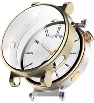 Huawei Watch GT 6 41mm Silikon Parlak Renkli Ekran Koruyuculu Kasa Koruyucu (42m (Gold)