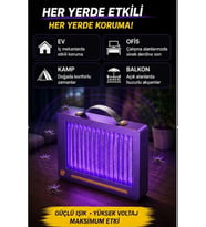 Elektrikli Sinek Öldürücü Lamba Şarjlı, Sessiz, Led Işıklı Etkili Koruma