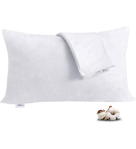Home 2 Li Paket Pamuklu, Sıvı Geçirmez Yastık Koruyucu Alez, Havlu yüzey yastık alezi