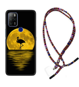 Omix X300 X500 X400 X600 X700 Kılıf Boyun Asklı Rasta Silikon Ay ve Flamingo 1775