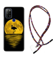 Omix X300 X500 X400 X600 X700 Kılıf Boyun Asklı Rasta Silikon Ay ve Flamingo 1775