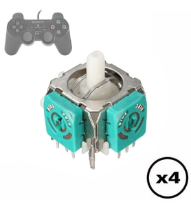 4 Adet PS2 Analog Motor Playstation 2 Kol Tamiri 3D Joystick PS2 Motor Yedek Parça (Yeşil)