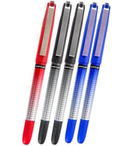 Siyah Kırmızı Pilot Kalem 5 Adet Uniball Eye Needle 0.5 mm İğne Uçlu Pilot Kalem Ub-185 S İğne Uçlu Likit Mürekkep