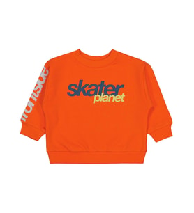 Civil Boys Skater Baskılı 2-5 Yaş Sweatshirt - Turuncu
