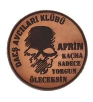 KAÇMA SADECE YORGUN ÖLECEKSİN Deri PEÇ - Arma - Askeri Patch