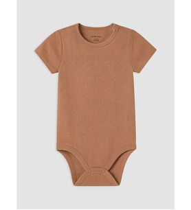 LCW baby Kahverengi Bisiklet Yaka Erkek Bebek Tişört