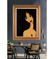 Altın Paspartulu Çerçeveli Tablo C902 (Gold)