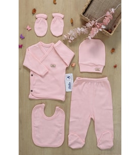 Kız Bebek 5 Li Hastane Çıkışı Seti STL6441 (Sarı)