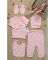 Kız Bebek 5 Li Hastane Çıkışı Seti STL6441 (Sarı)