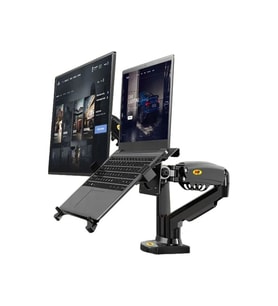 F160L 2'li Notebook ve Monitör Seti, Siyah Masa Takımı