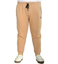 Mode XL Büyük Beden Eşofman Altı DarPaça Zippered 22501 Bej