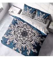 MonoHome Ethnic Mandala3  3D Pamuk Saten Çift Kişilik Nevresim Takımı (Karışık)