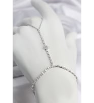 Gümüş Renk Pirinç Zirkon Taşlı Yıldız Model Şahmeran TJ-SN790