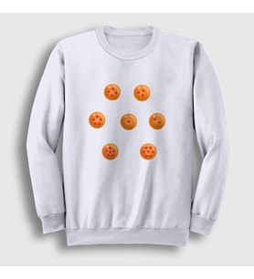 Presmono Unisex Beyaz Seven Anime Dragon Ball Sweatshirt 237051tt