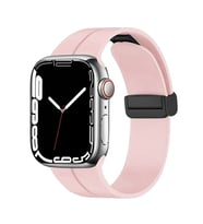 Apple Watch 40mm Kordon Magnetli Ayarlanır Silikon Kordon (Rose)
