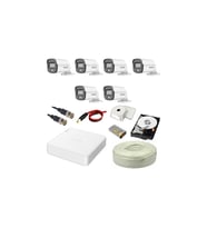 HIKVISION Colorvu 6lı 2mp Set Gece Renkli Sesli Görüntü 1TB HDD (Beyaz)