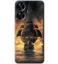 Realme C55 Kılıf HD Desen Baskılı Kılıf - Siyah İnci