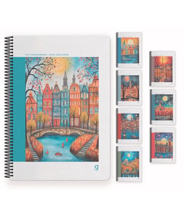 GIPTA CITY SPİRALLİ SERT KAPAK DEFTER 17X24 80YP. ÇİZGİLİ DEFTER