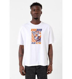 My Hero Academi Anime Endeavor Plus Ultra Beyaz Erkek Oversize Tshirt