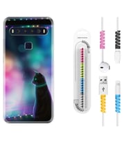 TCL 10L 10 Plus 10SE 20E 20SE 30SE L7 Kılıf Kablo Koruma Spiral Silikon Window Cat 1787