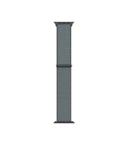 Apple Watch 7 45mm Uyumlu Kordon Hasır Örgü Kumaş Band-03 Strap Kayış (Koyu Gri)