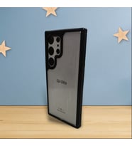 Samsung S24 Ultra Flu Renkli Kenar Silikon Detaylı Kaliteli Silikon Telefon Kılıfı (Siyah)