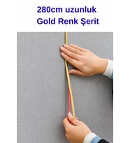 Gold Kendinden Yapışkanlı 1 Adet 0.8mm x 280cm Duvar, Mobilya Kenar Dekoratif Koruma Şerit çıta