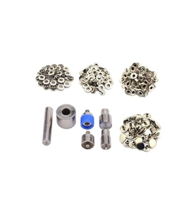 Hodbehod 100 Set Paslanmaz 12.5mm Metal Çıt Çıt ve Manuel Çakım Kiti Saklama Kutulu