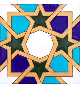 Armada çini 20x20 cm SP 99 Geometrik Tunus desenli Kütahya çinisi