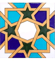 Armada çini 20x20 cm SP 99 Geometrik Tunus desenli Kütahya çinisi