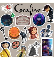 Coraline Sticker Seti Laptop Notebook Telefon Etiket Journal