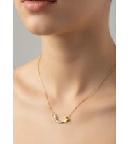 Çelik Gold Kelebek Kolye - 25-clkk223