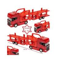 Toysturka Welly Scania V8 R730 1:64 Ölçek Metal Kafalı Iki Katlı Araç Taşıyıcı Tır