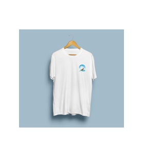 Oversize Yelkenli Cep Logo Baskılı Unisex T-shirt