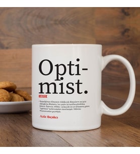 Kişiye Özel Kupa Bardak, Söz Yazılı Kupa Bardak, Optimist Bardak, Optimust,
