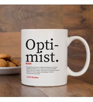 Kişiye Özel Kupa Bardak, Söz Yazılı Kupa Bardak, Optimist Bardak, Optimust,