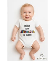 Harçlıkları Hazırla Anneanneciğim Yazılı Çıtçıtlı Bebek Zıbını %100 Pamuk Kısa Kollu Body Tulum (Beyaz)