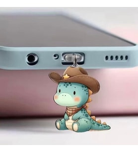 Dinazor Figürlü Telefon Charmı (Type-C Uyumlu Şarj Soketi Tıpası)