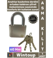#Kilit Sertleştirilmiş Çelik Kanca L Mekanizma Disk Kilit Güvenli Sağlam Şık Krom Asma Kilit 60 Mm