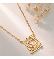 Kök Çakra (Muladhara) İsim Kolye 925K Gümüş (Gold)